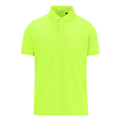 Apfelgrnes Polo-Shirt aus recyceltem Polyester und Baumwolle fr Herren.