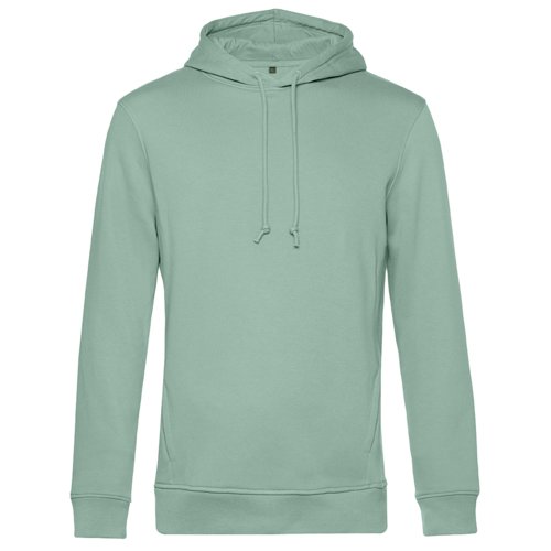 Mintgrner Hoodie aus Bio-Baumwolle und recyceltem Polyester mit Kapuze.