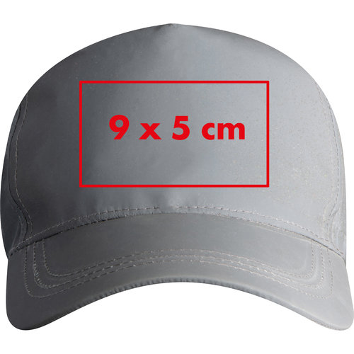 Reflektierende Baseballcap aus Stoff mit verstellbarem Riemen.