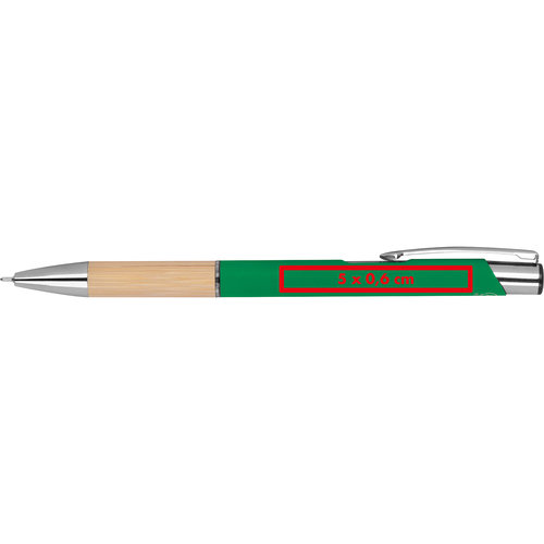 Grner Gelstift aus Recyclingmaterial mit Clip.