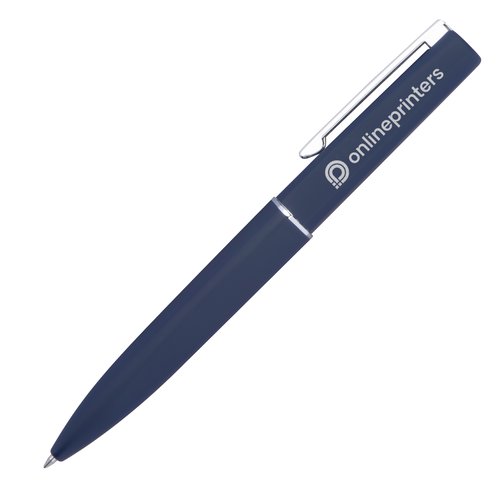 Dunkelblaues Schreibset mit Kugelschreiber und Etui.