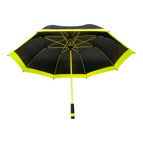 Schwarzer Regenschirm in XXL Ausfhrung mit manuellem ffnungsmechanismus.