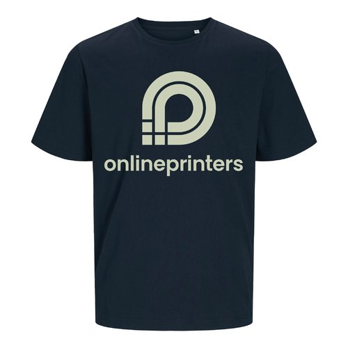 Navy-blaues Bio-Baumwoll T-Shirt, Unisex-Passform.
