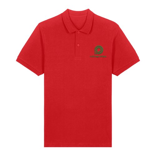 Rotes Poloshirt aus Bio-Baumwolle f�r Herren.