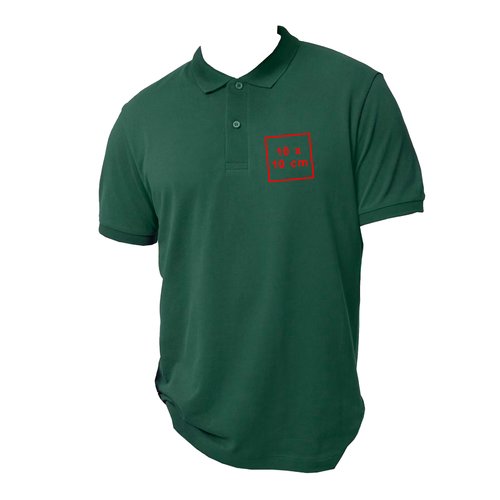 Grünes Poloshirt aus Baumwolle für Herren mit kurzer Ärmel.