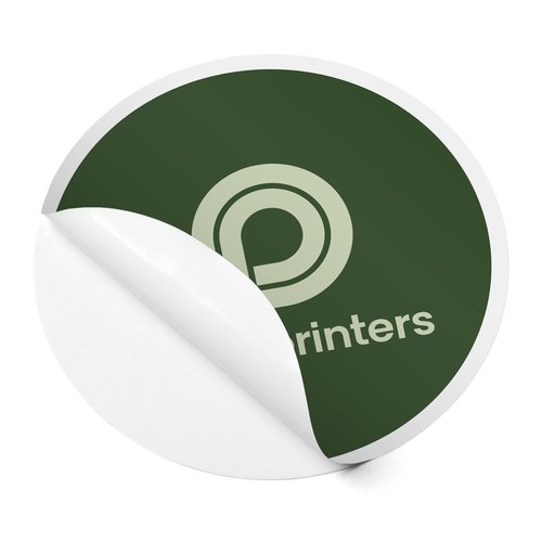 Runde Aufkleber aus Papier im individuellen Format.