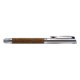 Holzfarbener Fllhalter mit Metallclip.