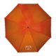 Orangefarbener Regenschirm mit manuellem ffnungsmechanismus.