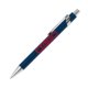 Blauer Metall-Kugelschreiber mit Clip.