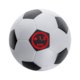 Weier Anti-Stressball aus Schaumstoff in Fuballoptik.