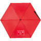 Roter Mini-Regenschirm mit manuellem ffnungsmechanismus.