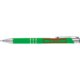 Grner Gelstift mit Metallelementen und Clip.