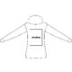 Weier Damen-Hoodie aus Mischgewebe mit Kapuze und Kngurutasche.