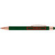 Grner Kugelschreiber mit Touch-Pen und Clip.