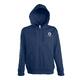 Marineblaue Sweatjacke aus Baumwollmischung mit Kapuze und durchgehendem Rei�verschluss.