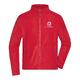 Rote Fleecejacke aus Polyester f�r Herren mit durchgehendem Rei�verschluss.