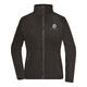 Dunkelgraue Fleecejacke aus Polyester f�r Damen mit durchgehendem Rei�verschluss.