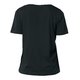 Schwarzes Damen T-Shirt aus Bio-Baumwolle mit kurzem Arm.