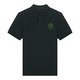 Schwarzes Poloshirt aus Bio-Baumwolle f�r Herren mit kurzer Knopfleiste.