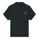 Schwarzes Polo-Shirt aus Bio-Baumwolle f�r Damen mit kurzen �rmeln.