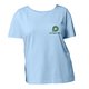 Himmelblaues Damen T-Shirt aus Bio-Baumwolle mit kurzen �rmeln.