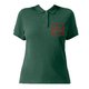 Grünes Damen Poloshirt aus Baumwolle mit kurzer Knopfleiste.