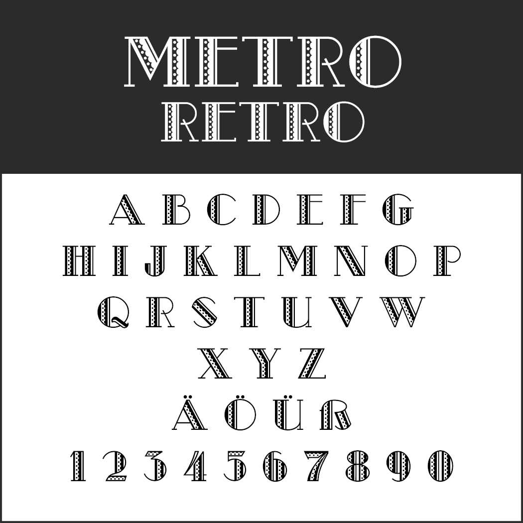 Vintage Fonts - 20er Jahre - Metro Retro