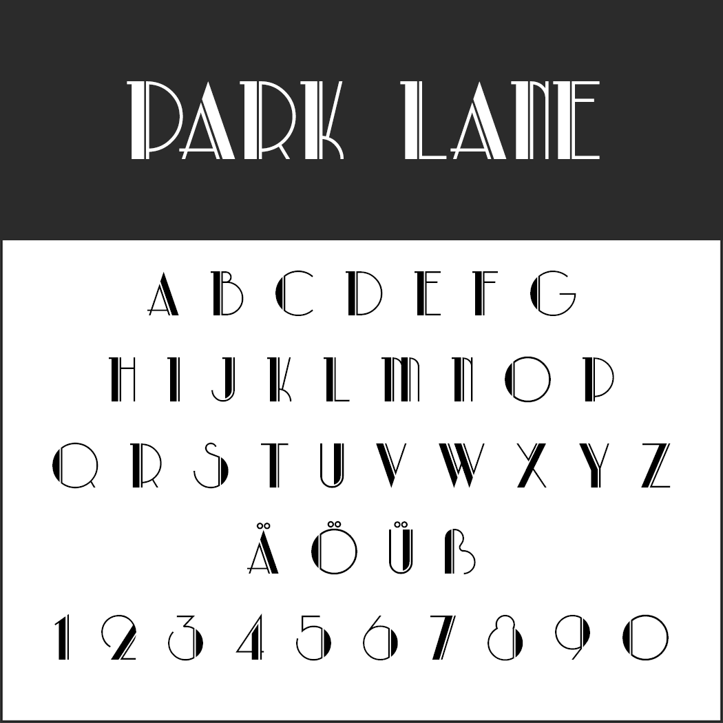 Vintage Fonts - 20er Jahre - Park Lane