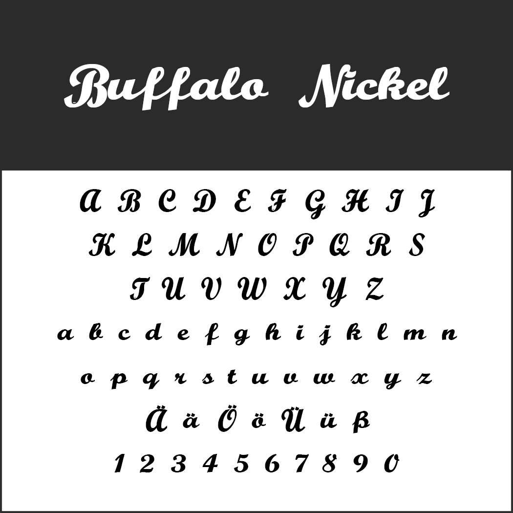 Vintage Fonts - 50er Jahre - Buffalo Nickel