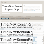 Fontspring's Font Matcherator - Ergebnis zu Times New Roman