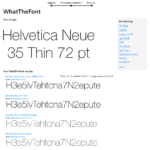 WhatTheFont - Ergebnis zu Helvetica Neue