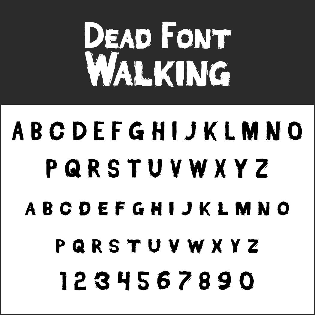 Halloween-Schrift: Dead Font Walking