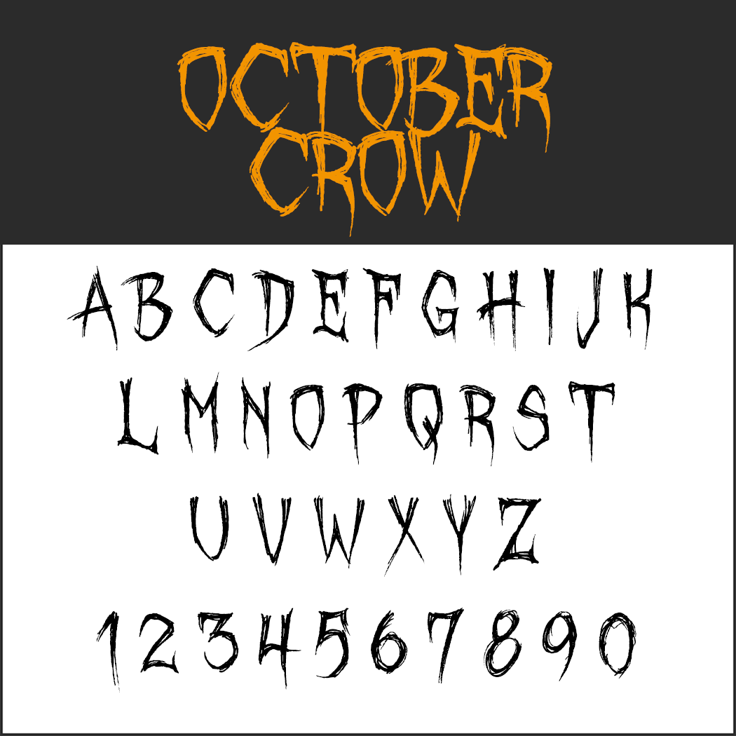 Halloween-Schrift: October Crow