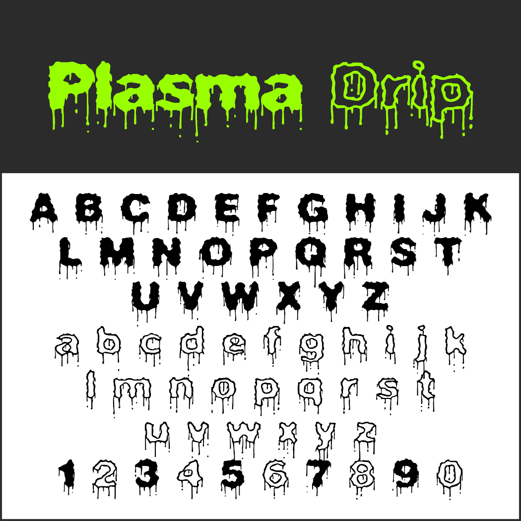 Halloween-Schrift: Plasma Drip
