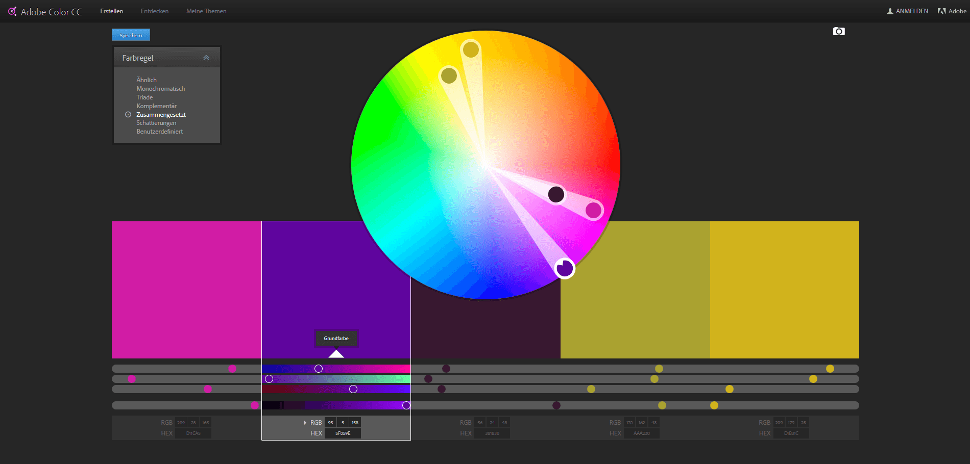 Farbkombination mit Adobe Color CC