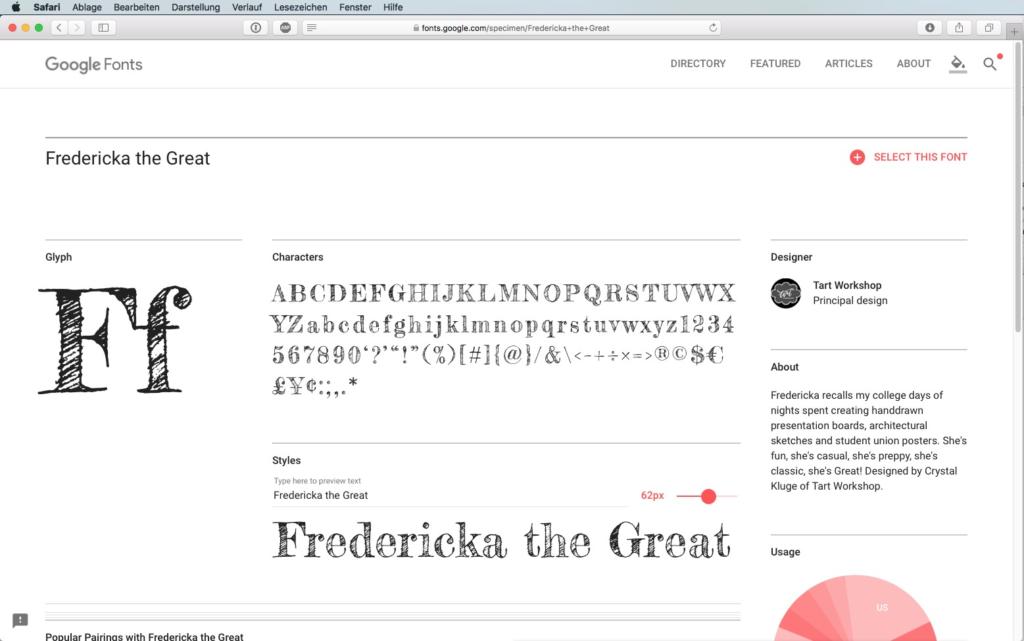 Script-Font Fredericka the Great