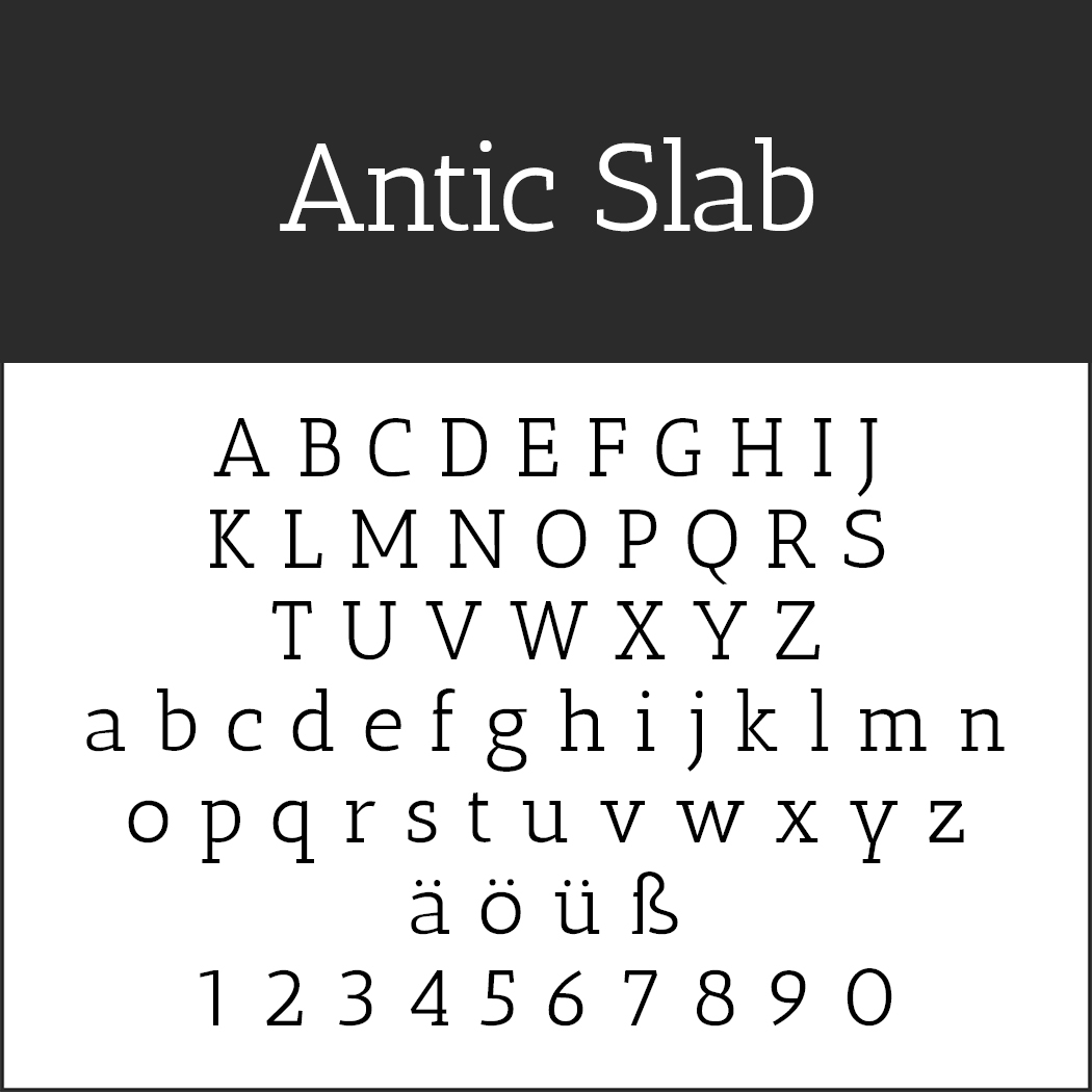 Serifenschriften: Antic Slab by Typemade
