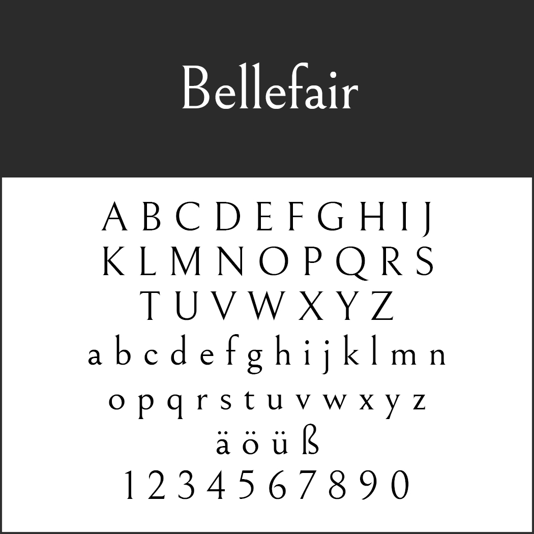 Serifenschriften: Bellefair by Shinntype