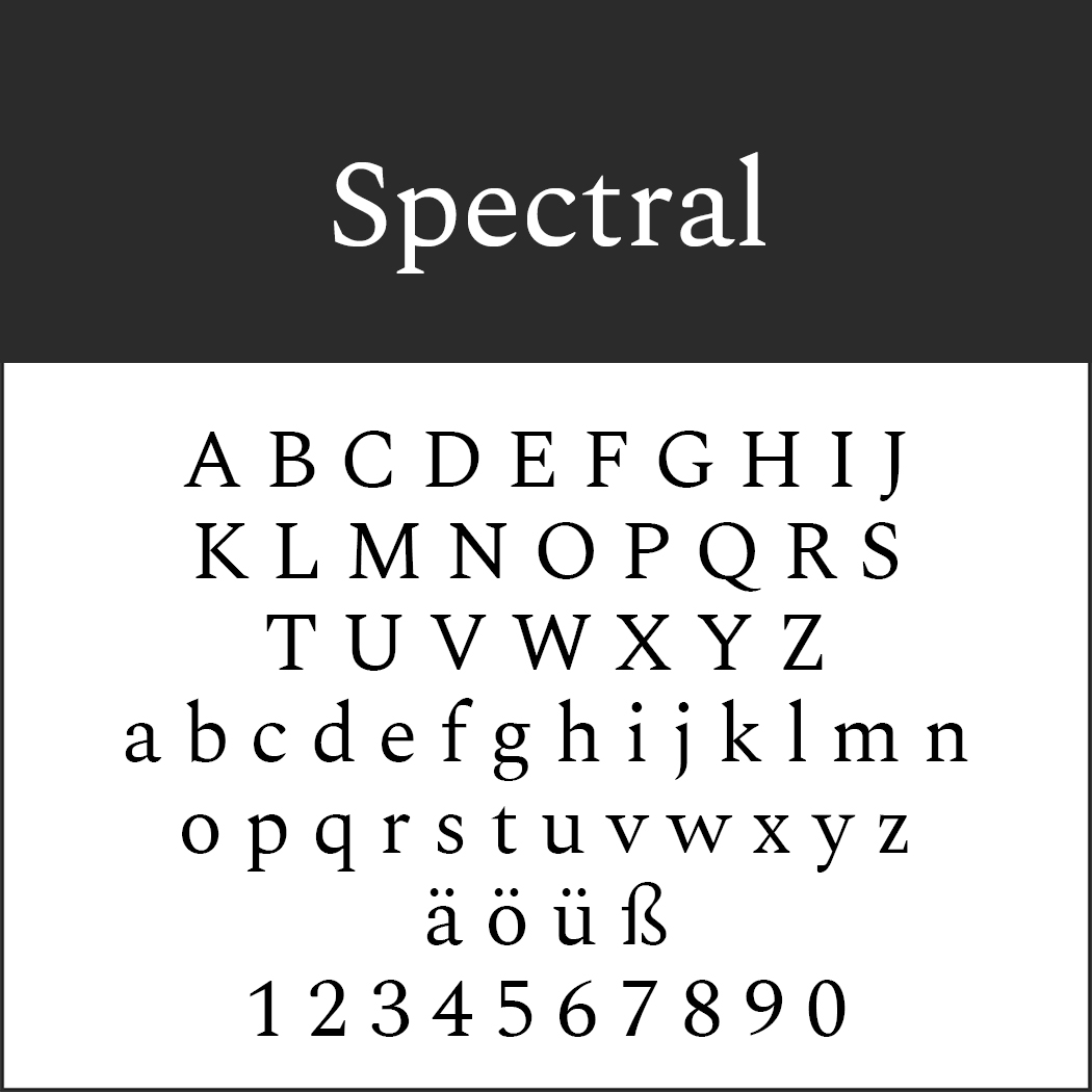Serifenschriften: Spectral by Production Type