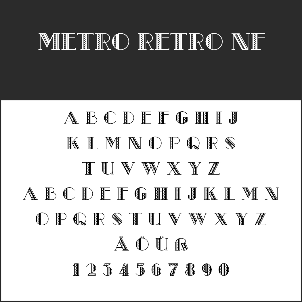 Schriftart Metro Retro NF