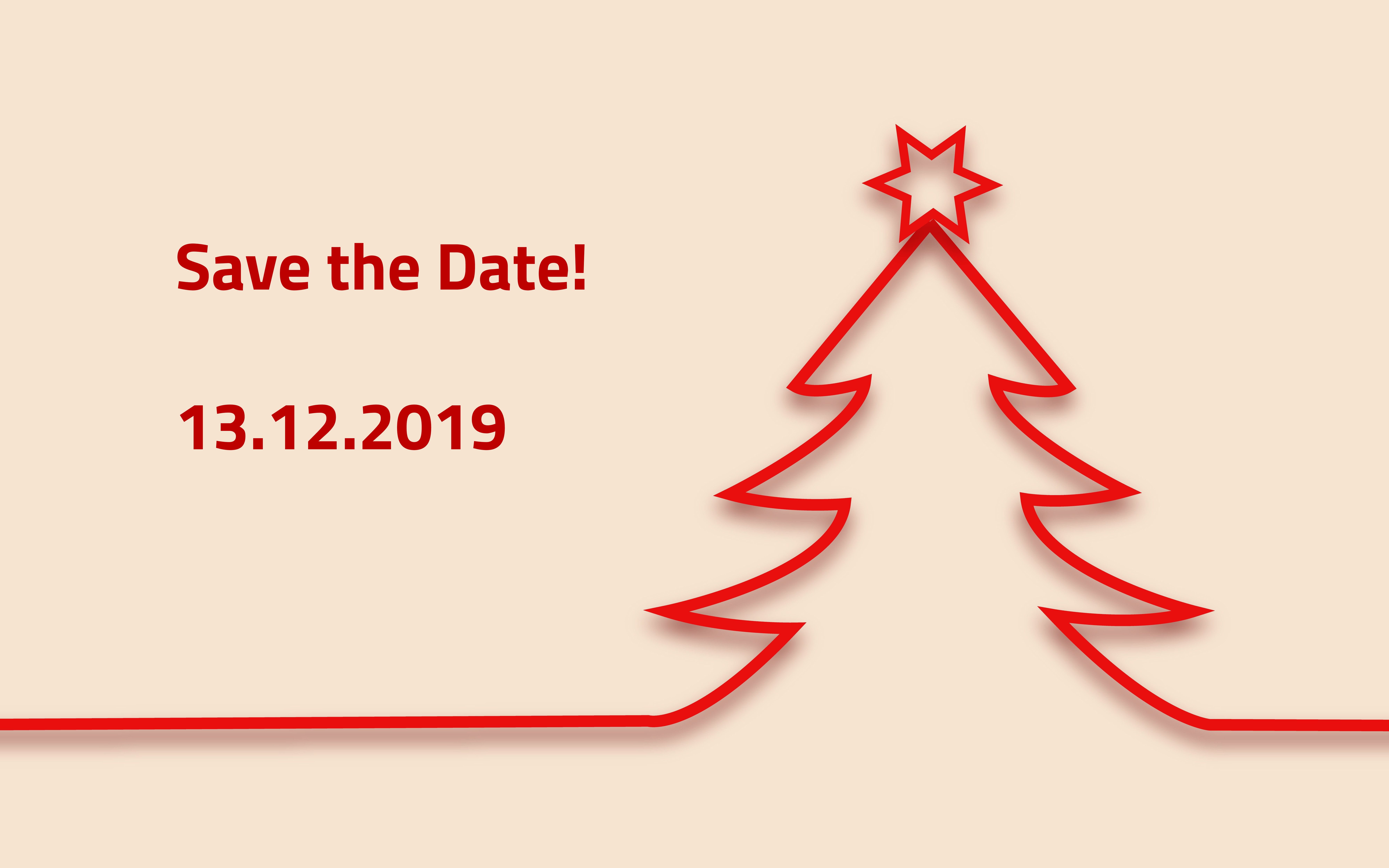 Einladung Weihnachtsfeier - Save the Date