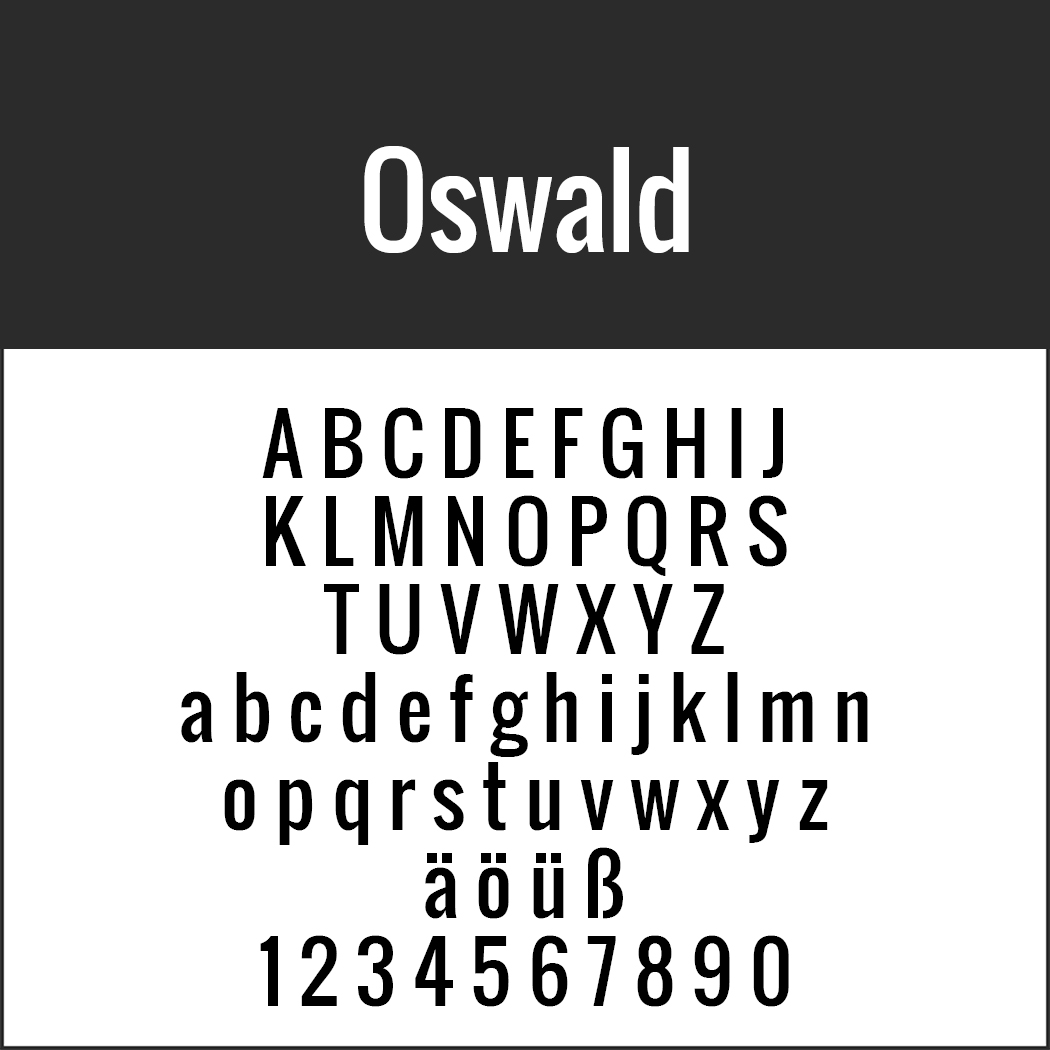 Serifenlose Schrift Oswald
