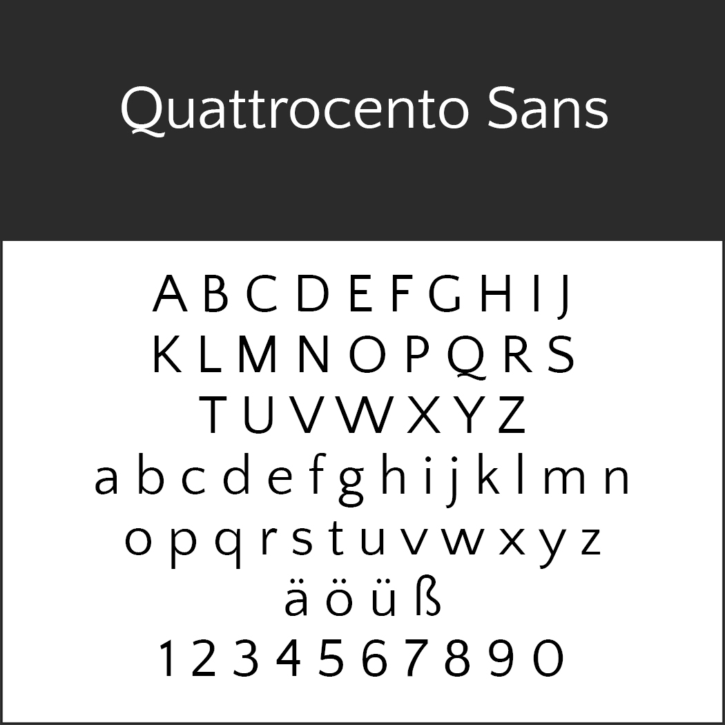 Serifenlose Schrift Quattrocento Sans