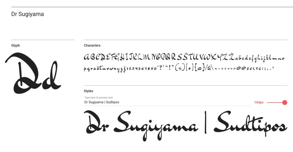 Bluemlein-Skript Font "Dr Sugiyama"
