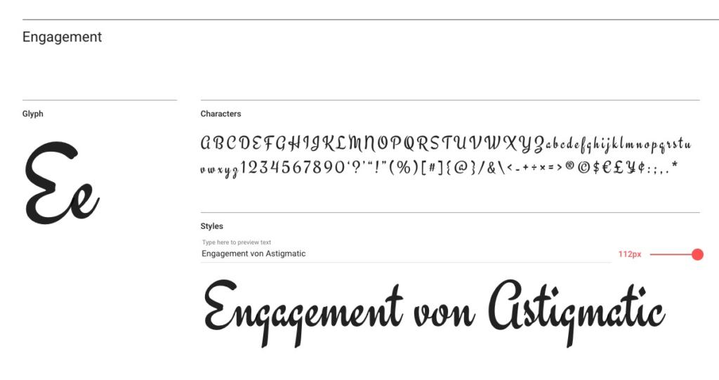 Handlettering-Schrift "Engagement"