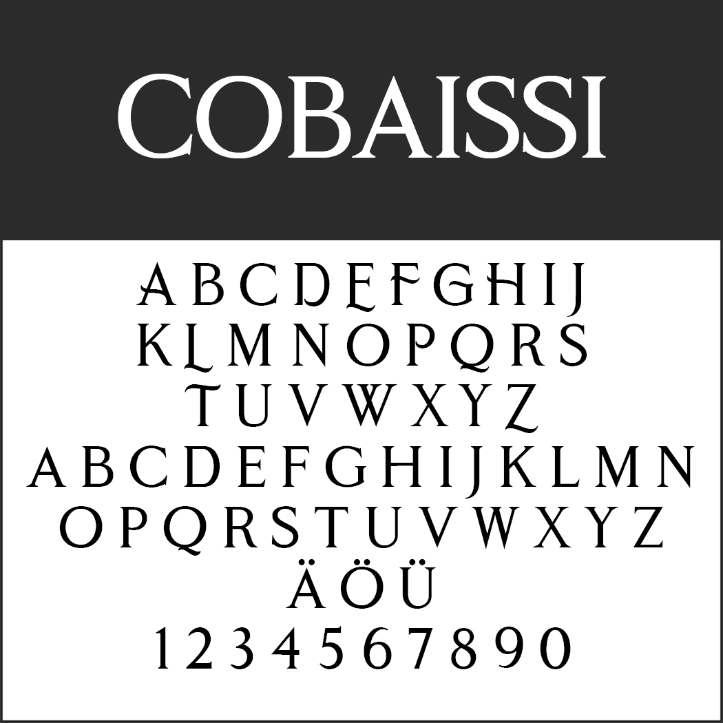 Schrift "Cobaissi"