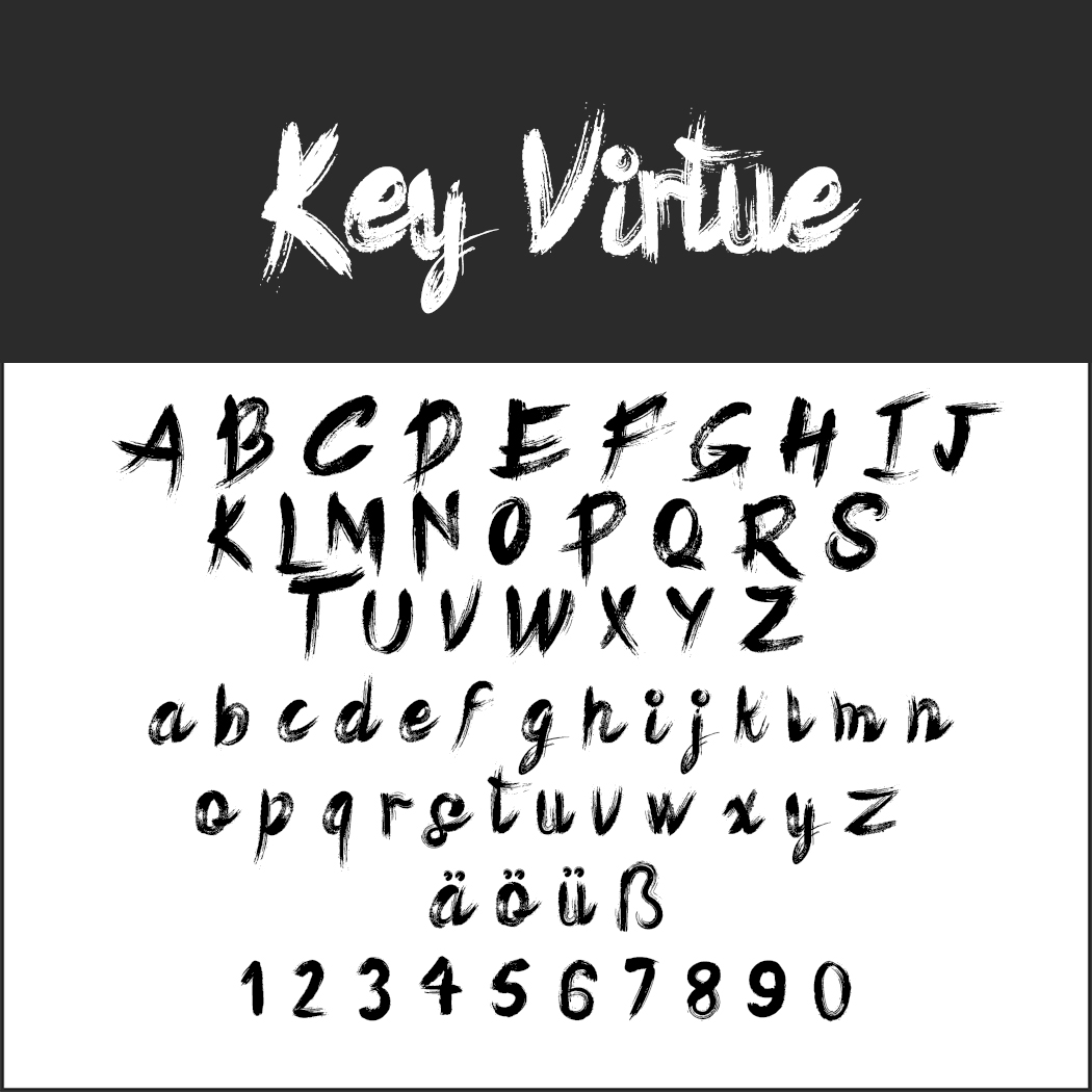Schriftart "Key Virtue"