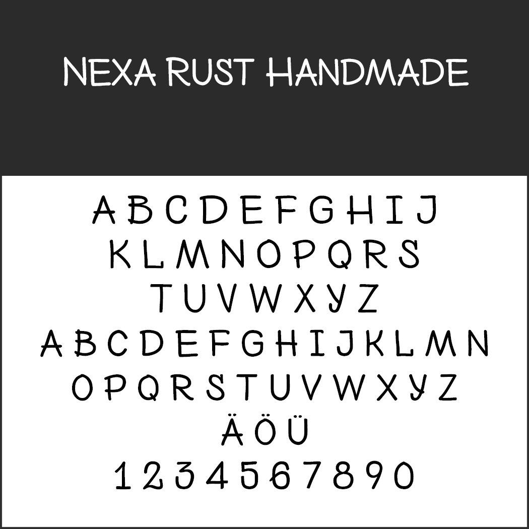 Coole Schrift: Nexa Rust Handmade