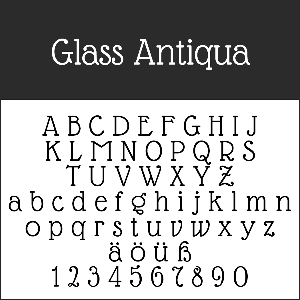 Retro Font "Glass Antiqua"