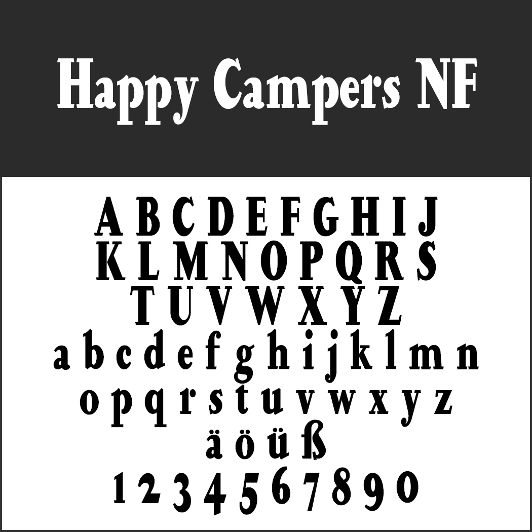 Retro Font "Happy Campers NF"